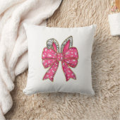 Cute Easter Day Coquette Bow Bunny Rabbit Womens G クッション (ブランケット)