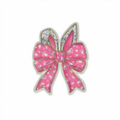Cute Easter Day Coquette Bow Bunny Rabbit Womens G シール (正面)