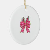 Cute Easter Day Coquette Bow Bunny Rabbit Womens G セラミックオーナメント (右)