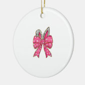 Cute Easter Day Coquette Bow Bunny Rabbit Womens G セラミックオーナメント (左)