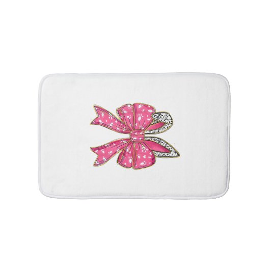 Cute Easter Day Coquette Bow Bunny Rabbit Womens G バスマット (正面)