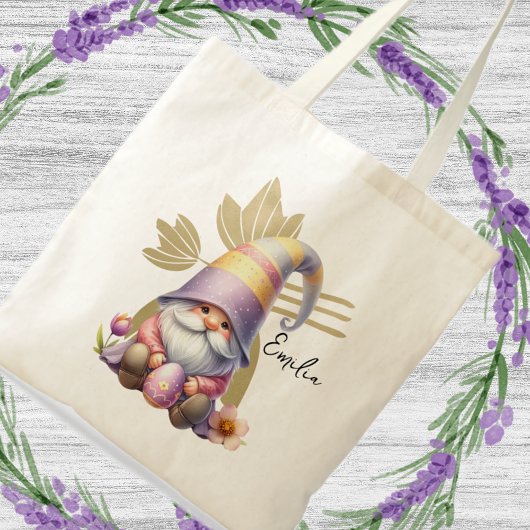 Cute Easter Egg Hunt Gnomes トートバッグ