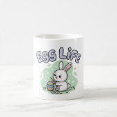 Cute Easter Egg Life Bunny Artwork コーヒーマグカップ (中央)