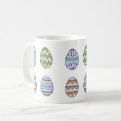 Cute Easter Eggs Mug style 2 コーヒーマグカップ (正面左)