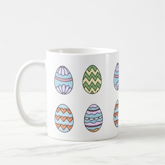 Cute Easter Eggs Mug style 2 コーヒーマグカップ (左)