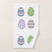Cute Easter Eggs Pattern Bathroom Towel Set バスタオルセット (ハンドタオル)