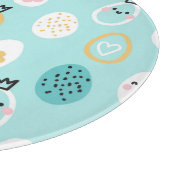 Cute Easter Eggs Pattern Kawaii Pastel Eggs  カッティングボード (角)