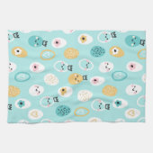 Cute Easter Eggs Pattern Kawaii Pastel Eggs  キッチンタオル (横)