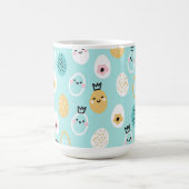 Cute Easter Eggs Pattern Kawaii Pastel Eggs  コーヒーマグカップ (中央)
