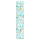 Cute Easter Eggs Pattern Kawaii Pastel Eggs  ショートテーブルランナー (正面)