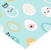 Cute Easter Eggs Pattern Kawaii Pastel Eggs  ショートテーブルランナー (コーナー)