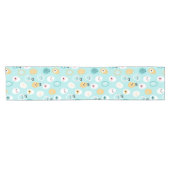 Cute Easter Eggs Pattern Kawaii Pastel Eggs  ショートテーブルランナー (横)