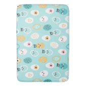 Cute Easter Eggs Pattern Kawaii Pastel Eggs  バスマット (正面縦)