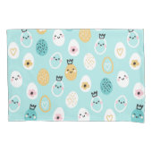 Cute Easter Eggs Pattern Kawaii Pastel Eggs  枕カバー (正面)