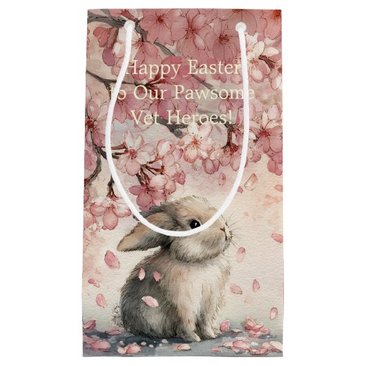 Cute Easter Gift Bag for Veterinary Personal  スモールペーパーバッグ (正面)