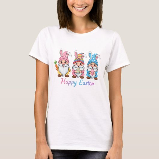 Cute Easter Gnomes Happy Easter Tシャツ (正面)