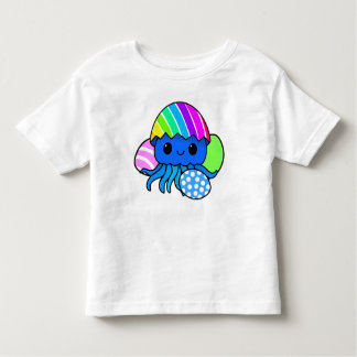 Cute Easter Octopus Kids Shirt with Colorful Eggs トドラーTシャツ