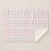 Cute Easter Pastel Plaid Sherpa Blanket シェルパブランケット (正面(横))