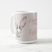 Cute Easter Rabbit in Minimalistic Style  コーヒーマグカップ (正面左)