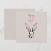 Cute Easter Rabbit in Minimalistic Style 招待状 (正面/裏面)