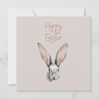 Cute Easter Rabbit in Minimalistic Style 招待状