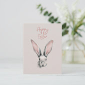 Cute Easter Rabbit Postcard in Minimalistic Style ポストカード (スタンド正面)