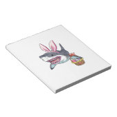 Cute Easter Shark Bunny Ears Basket Eggs Happy Eas ノートパッド (アングル)