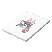 Cute Easter Shark Bunny Ears Basket Eggs Happy Eas ノートパッド (回転)