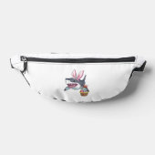Cute Easter Shark Bunny Ears Basket Eggs Happy Eas ファニーパック (レイダウン)