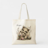 Cute Easter Squirrel Illustration トートバッグ (裏面)