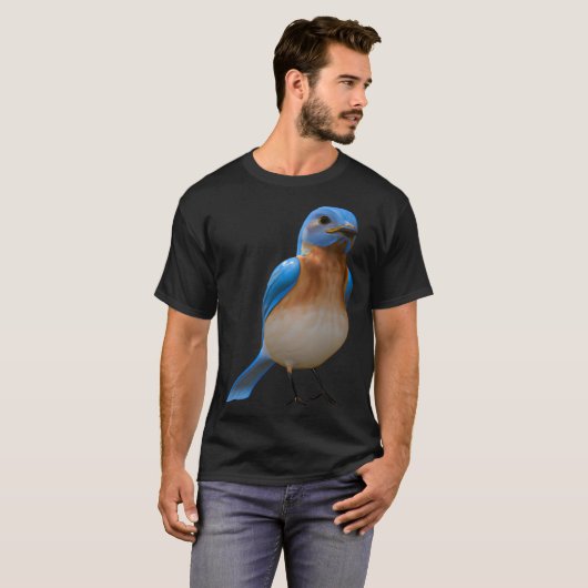 Cute Eastern Bluebird Sunset  1 Tシャツ (正面フル)