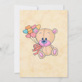 Cute Editable Neutral Baby Shower Invitation 招待状 (裏面)