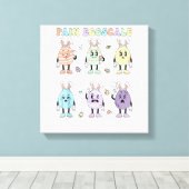 Cute Eggs Pain Scale Nurse Triage ICU Assessment E キャンバスプリント (インサイチュ (ウッドフロア))