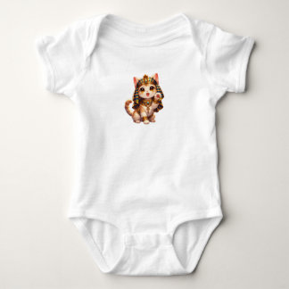 Cute Egyptian Cat Baby Bodysuit – Ancient Egypt ベビーボディスーツ