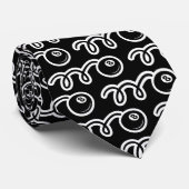 Cute eightball pattern neck tie for pool players ネクタイ (ロール)