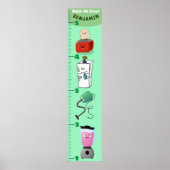Cute electronics cartoon growth chart ポスター (正面)