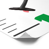 Cute electronics cartoon growth chart ポスター (角)