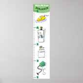 Cute electronics cartoon growth chart ポスター (正面)