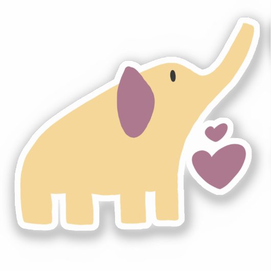 Cute Elephant シール (正面)