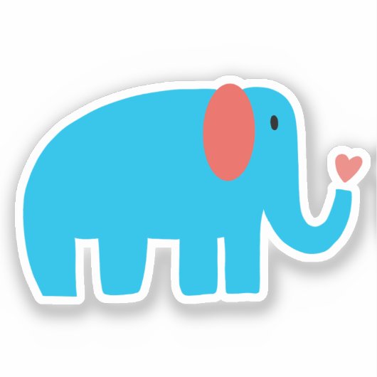 Cute Elephant シール (正面)