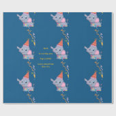 Cute Elephant Birthday  ラッピングペーパー (フラット)