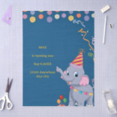 Cute Elephant Birthday  薄葉紙 (クラフト)