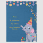 Cute Elephant Birthday  薄葉紙 (正面)