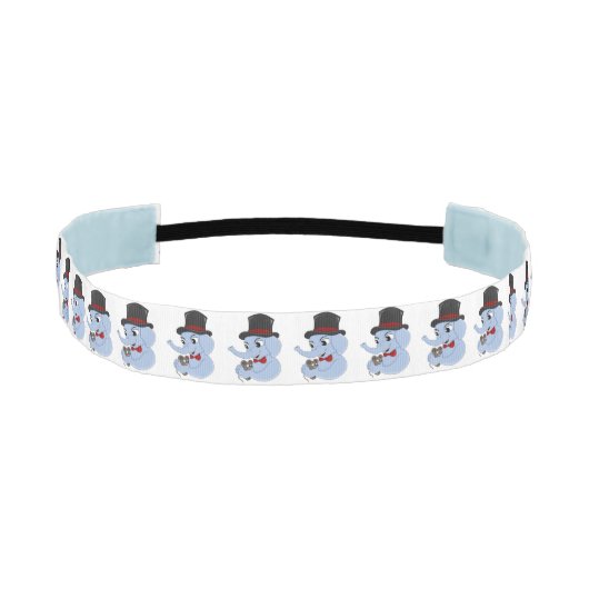Cute elephant boy cartoon athletic headband アスレチックヘッドバンド (正面)