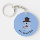 Cute elephant cartoon  keychain キーホルダー (正面)