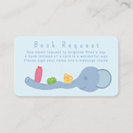 Cute Elephant & Gifts "Book Request" Enclosure Car エンクロージャーカード