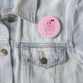 Cute elephant girl cartoon button 缶バッジ (インサイチュ)
