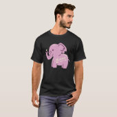 Cute elephant heart clothing mum mother mum elepha tシャツ (正面フル)