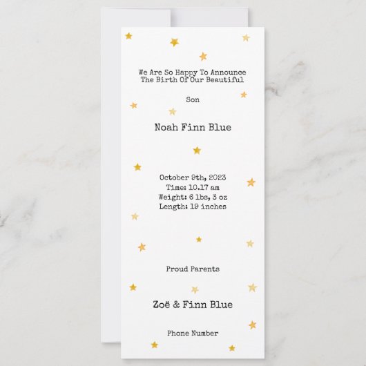 Cute Elephant in Magical Night With Moon And Stars (裏面)