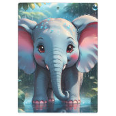 Cute Elephant in the Rain クリップボード (裏面)